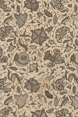Instagram-inspired gallery layout featuring botanical and Persian-inspired decorative elements in warm ivory tones.