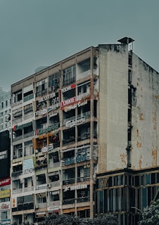 Exterior of commercial local with signage space