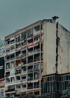 Facade of a commercial building in an urban area.