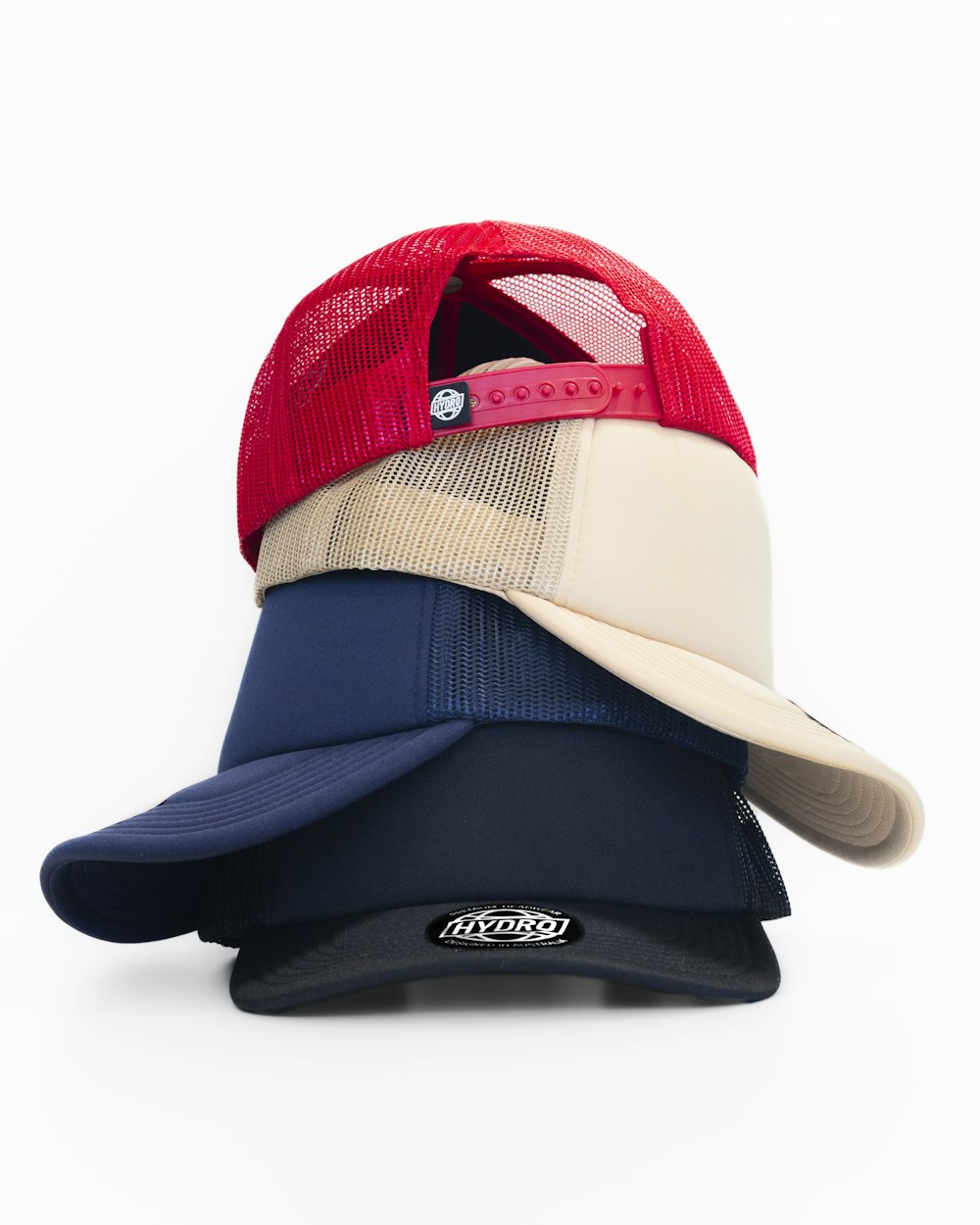 three hats stacked on top of each other