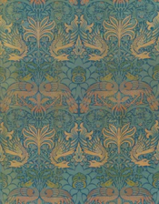 An intricate batik pattern inspired by traditional Malay folklore motifs.