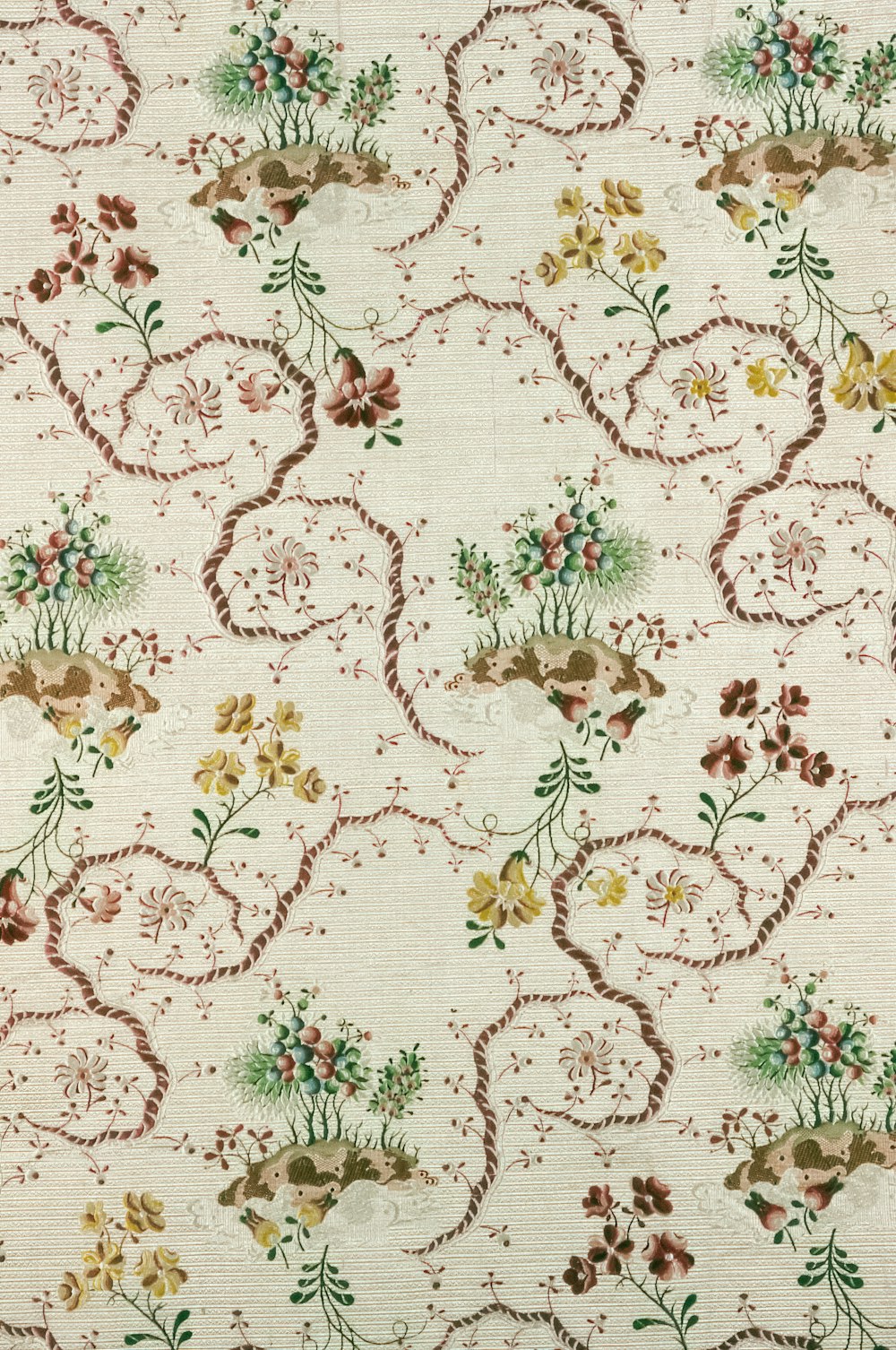 a floral pattern on a white background