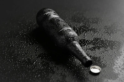 a bottle that is sitting on a table