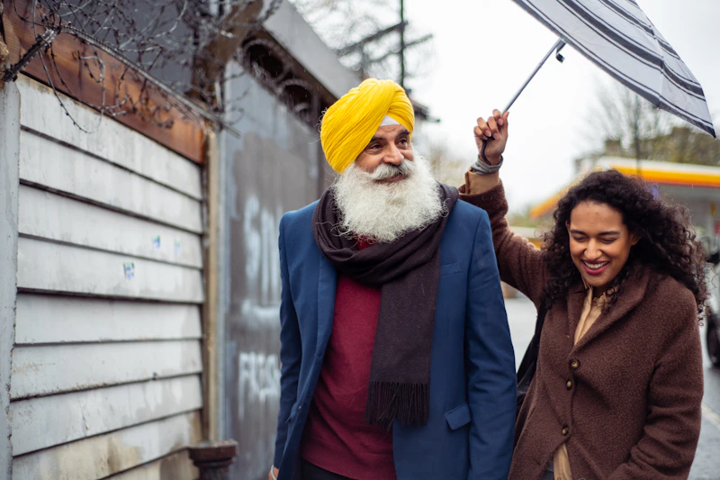 Traditional Indian couple, a Sugar Mommy and Sugar Boy