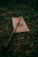 A mystical wand glowing with flames, set against a dark castle backdrop.