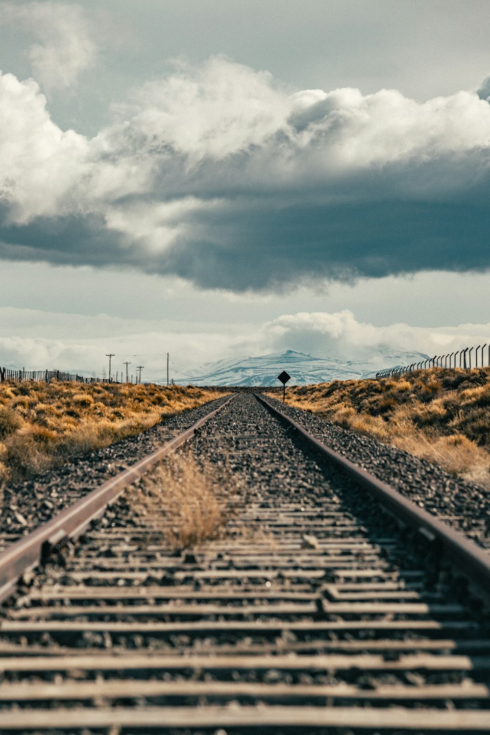 a train track in the middle of nowhere