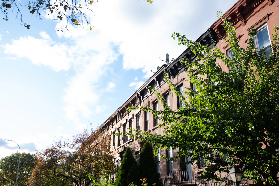 Brownstone facades
