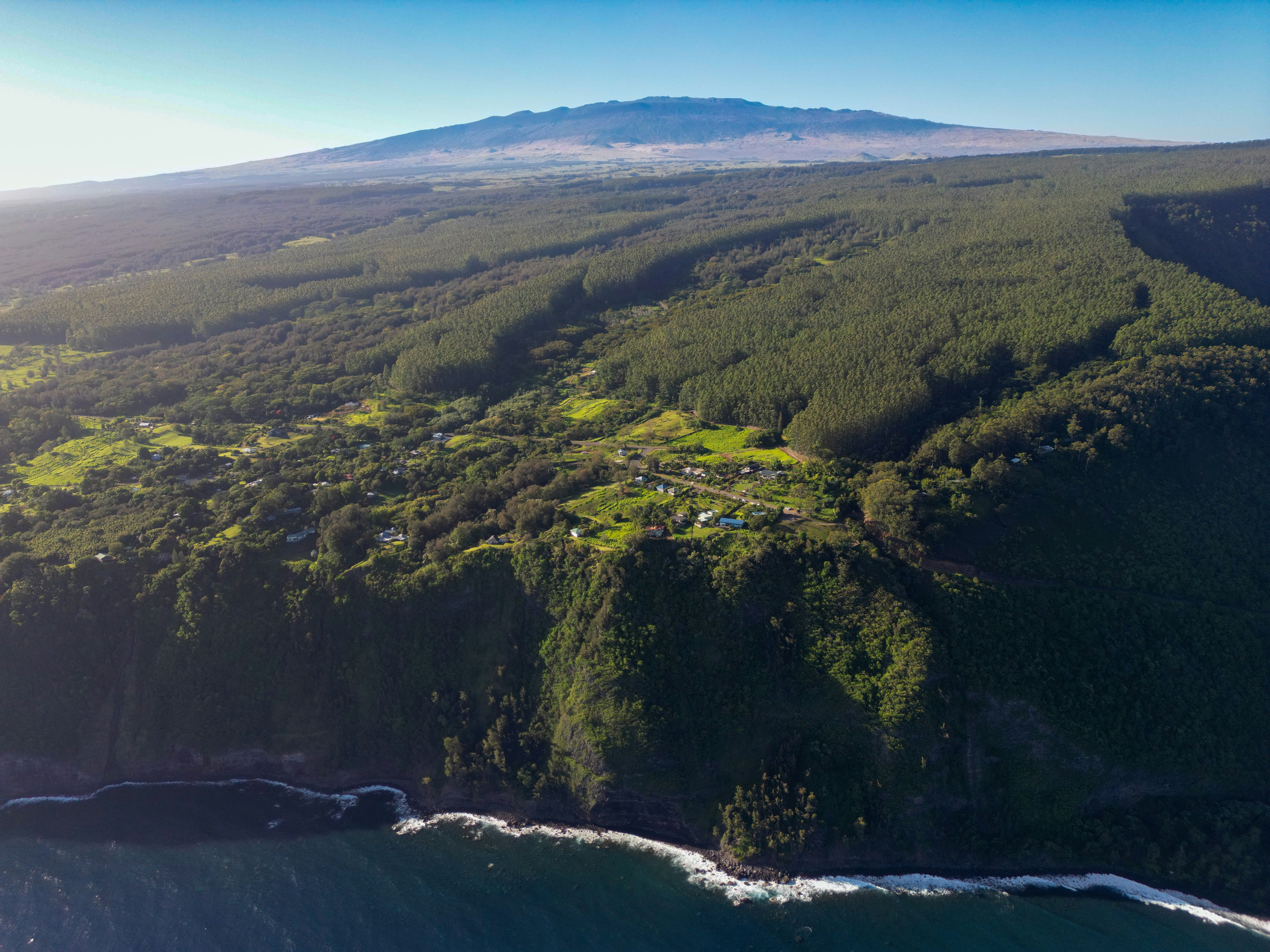 Helicopter flying over Maui's lush landscapes