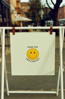 a sign that says thank you have a big day