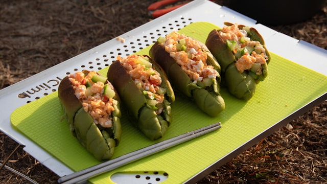 Avocados stuffed with Crab Meat