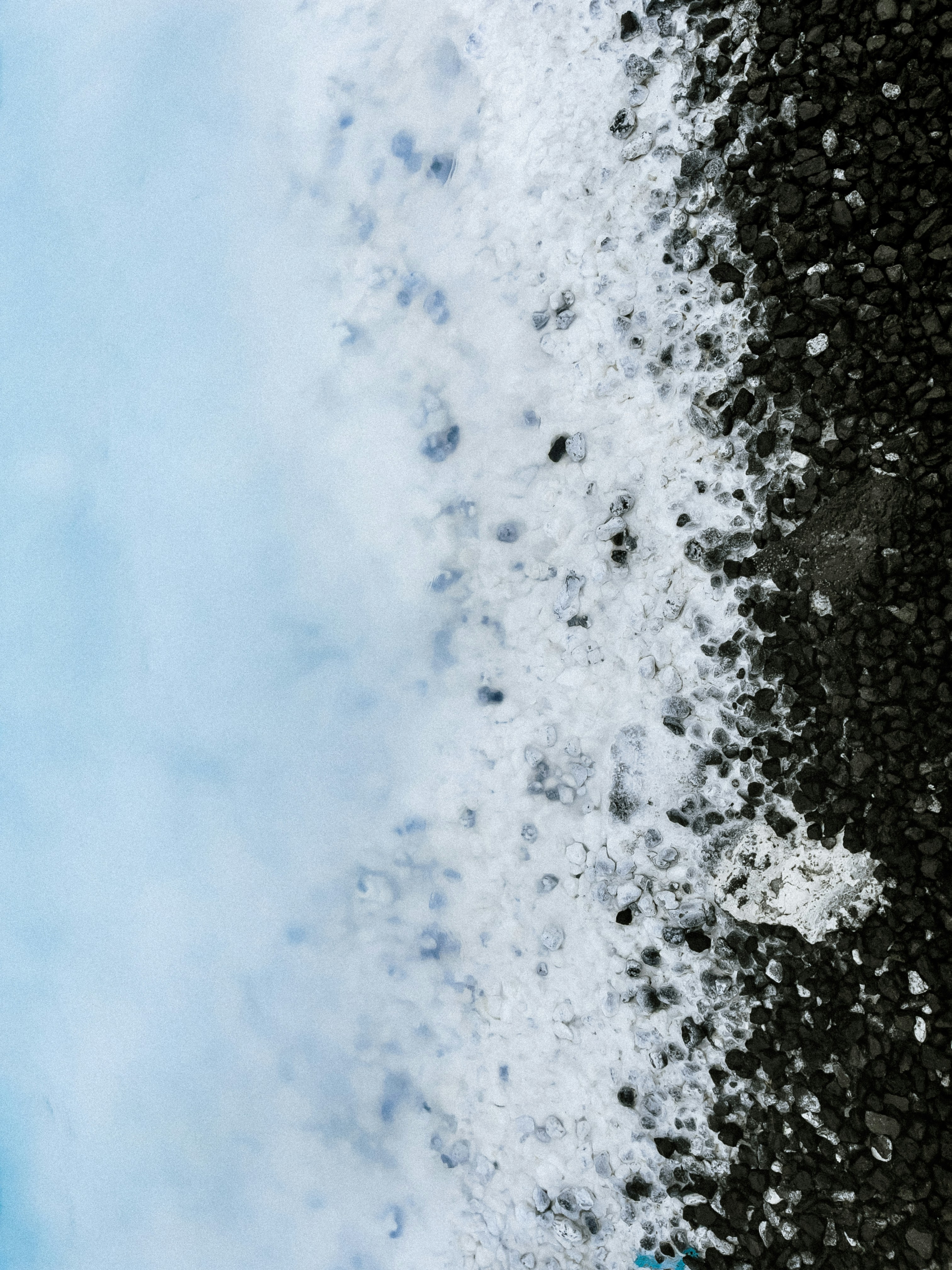 a bird's eye view of the ground and water