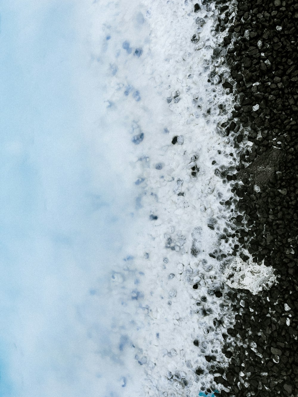 a bird's eye view of the ground and water