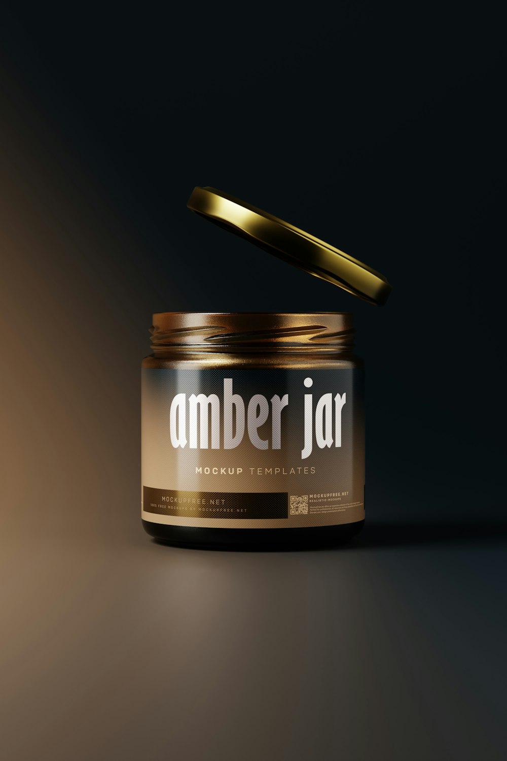 a jar of amber jam with a gold lid