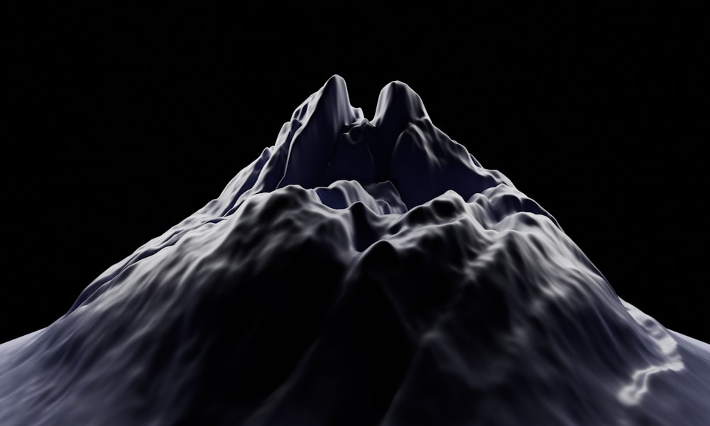 Una imagen generada por computadora de la cima de una montaña