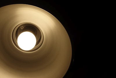 A close-up of a stylish emergency lamp.