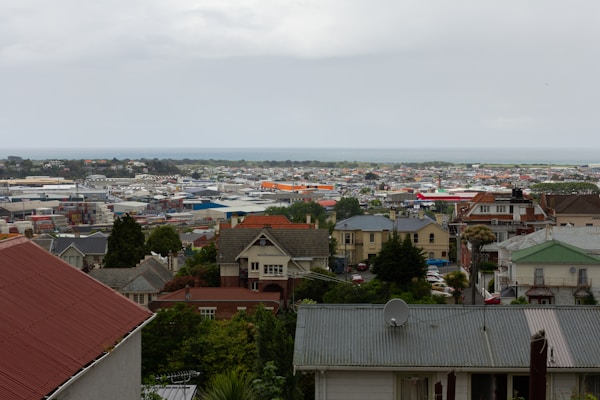 a view of a city with lots of houses