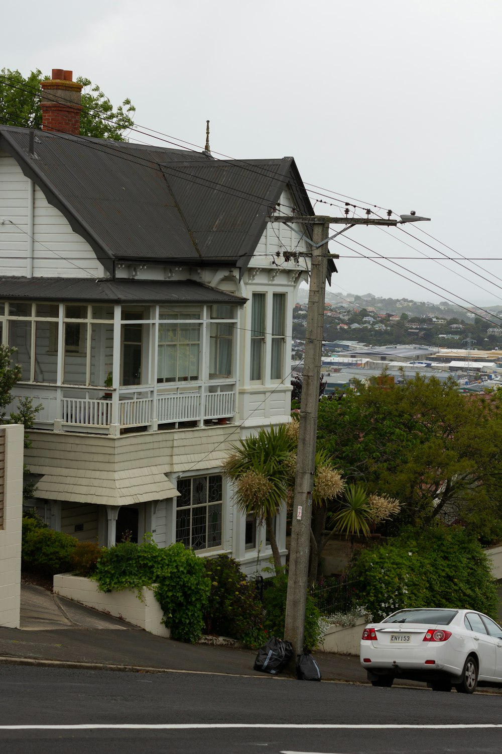 a house with a car parked in front of it