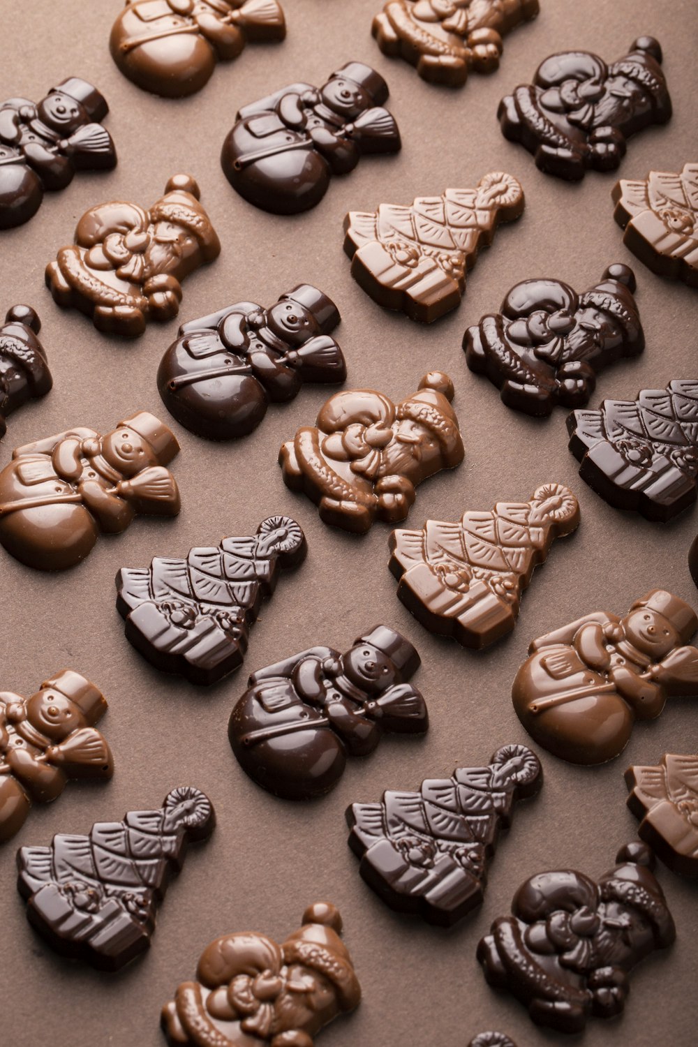 a table topped with lots of chocolate candies