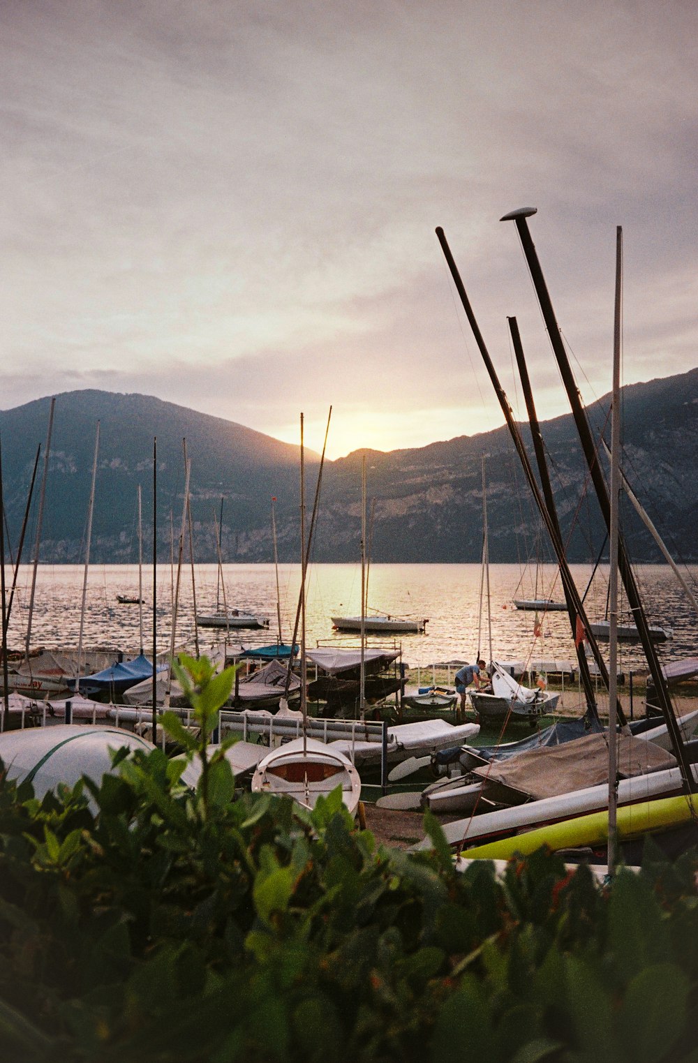 a bunch of boats that are sitting in the water