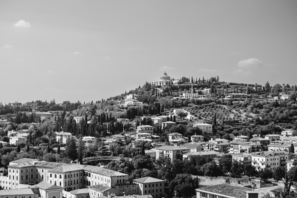 a black and white photo of a city