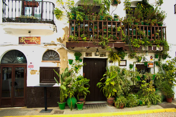 View of the restored casarão’s charming facade with greenery and welcoming entrance in Belo Horizonte.