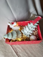 An elegant holiday-themed hamper featuring festive decorations and cozy winter goodies.