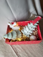 A festive hamper filled with seasonal treats and decorations.