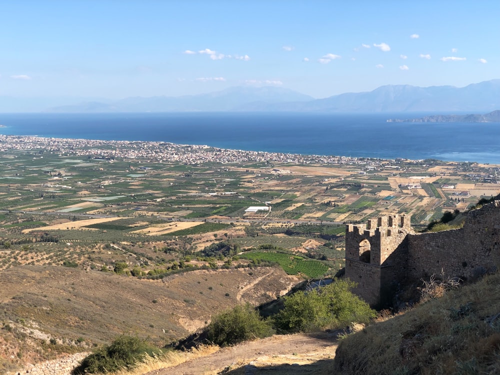 a scenic view of a large body of water