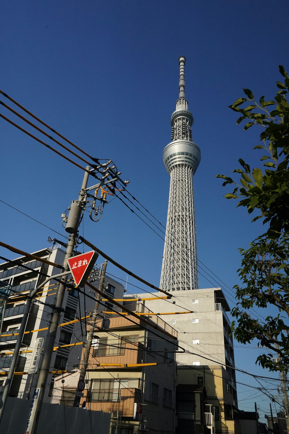 a very tall building with a very tall tower in the background