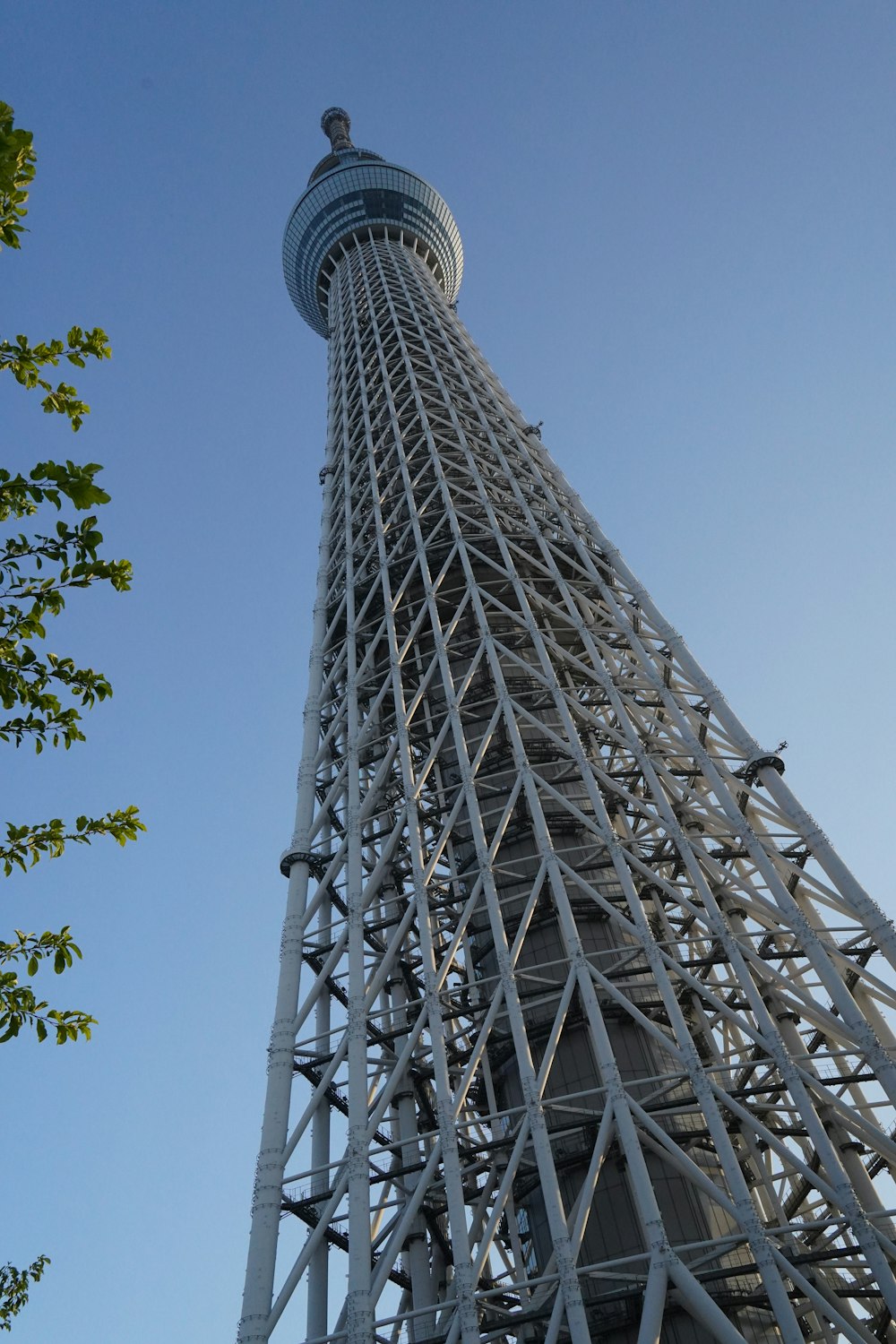 a tall metal structure with a sky background