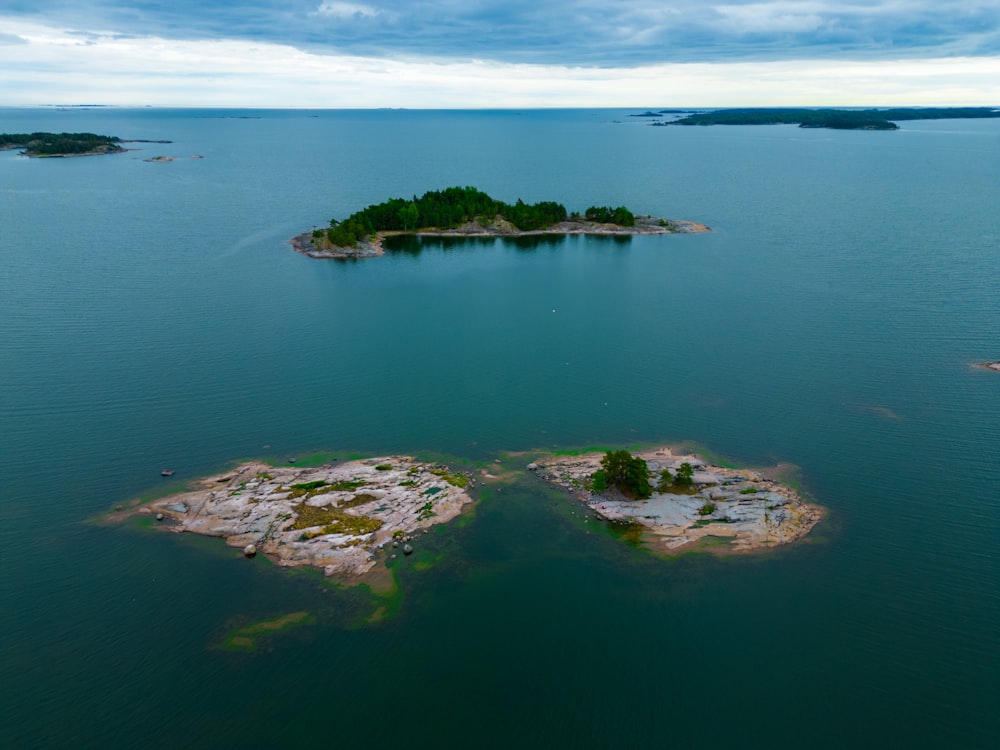 an island in the middle of a body of water