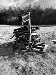 Earthy-hued image of a stylish mailbox with packages and envelopes representing virtual mail service.