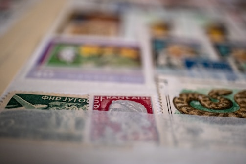 A close-up of a shipping document with stamps.