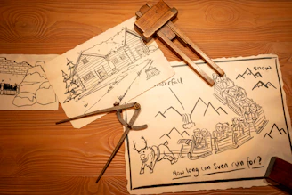Animated storyboard sketches showing the early vision of the Edelweiss chalet characters.