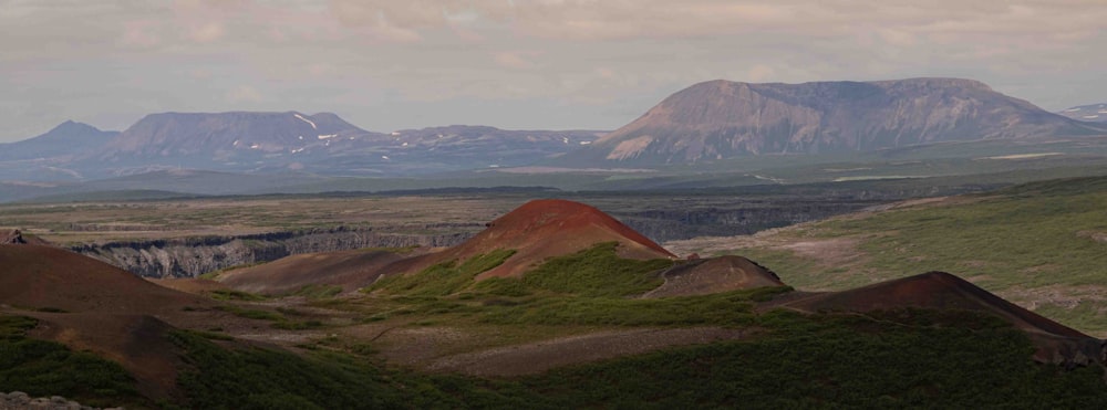 a view of a mountain range in the distance