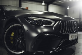 Close-up of sleek automotive decorations and sturdy auto parts