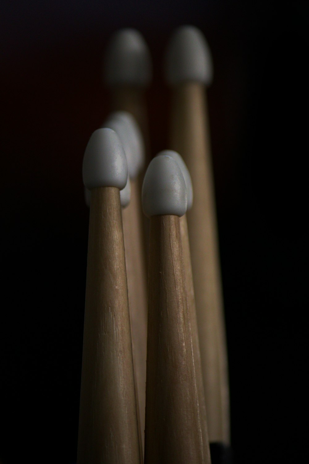 a close up of a group of toothbrushes