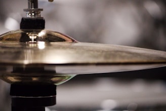 a close up of a metal object on a table