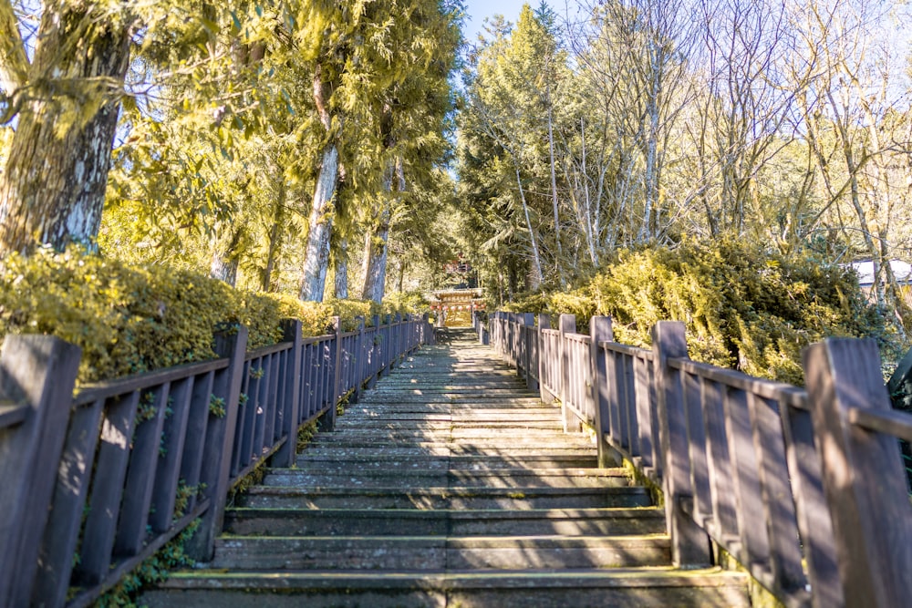 a set of steps leading up to the top of a hill