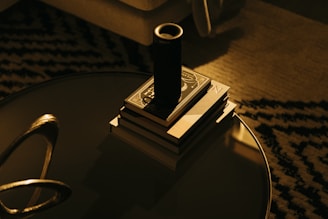 A cozy living room setup featuring a popular smart speaker and stylish home decor items.