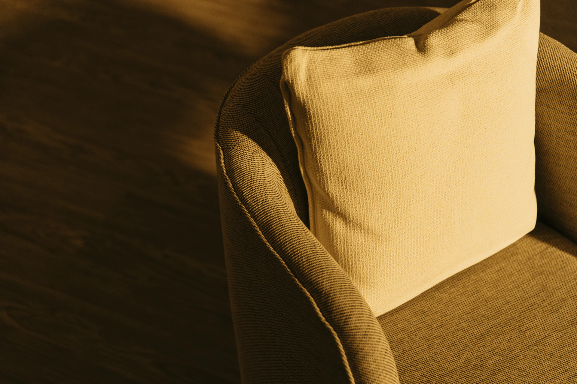 a close up of a cushion on a chair