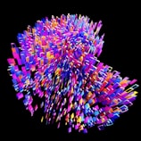 An abstract art piece showcasing dynamic colors and shapes.