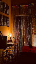 A sleek Villa Photo Booth setup glowing warmly in a cozy villa living room.