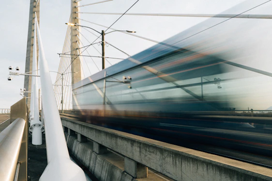 A dynamic image of multiple bridges symbolizing connection and speed, reflecting the company's commitment to communication.