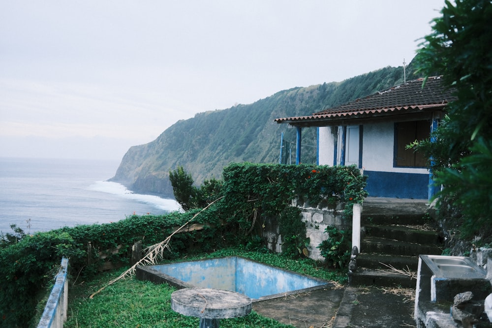 a house with a pool in the yard