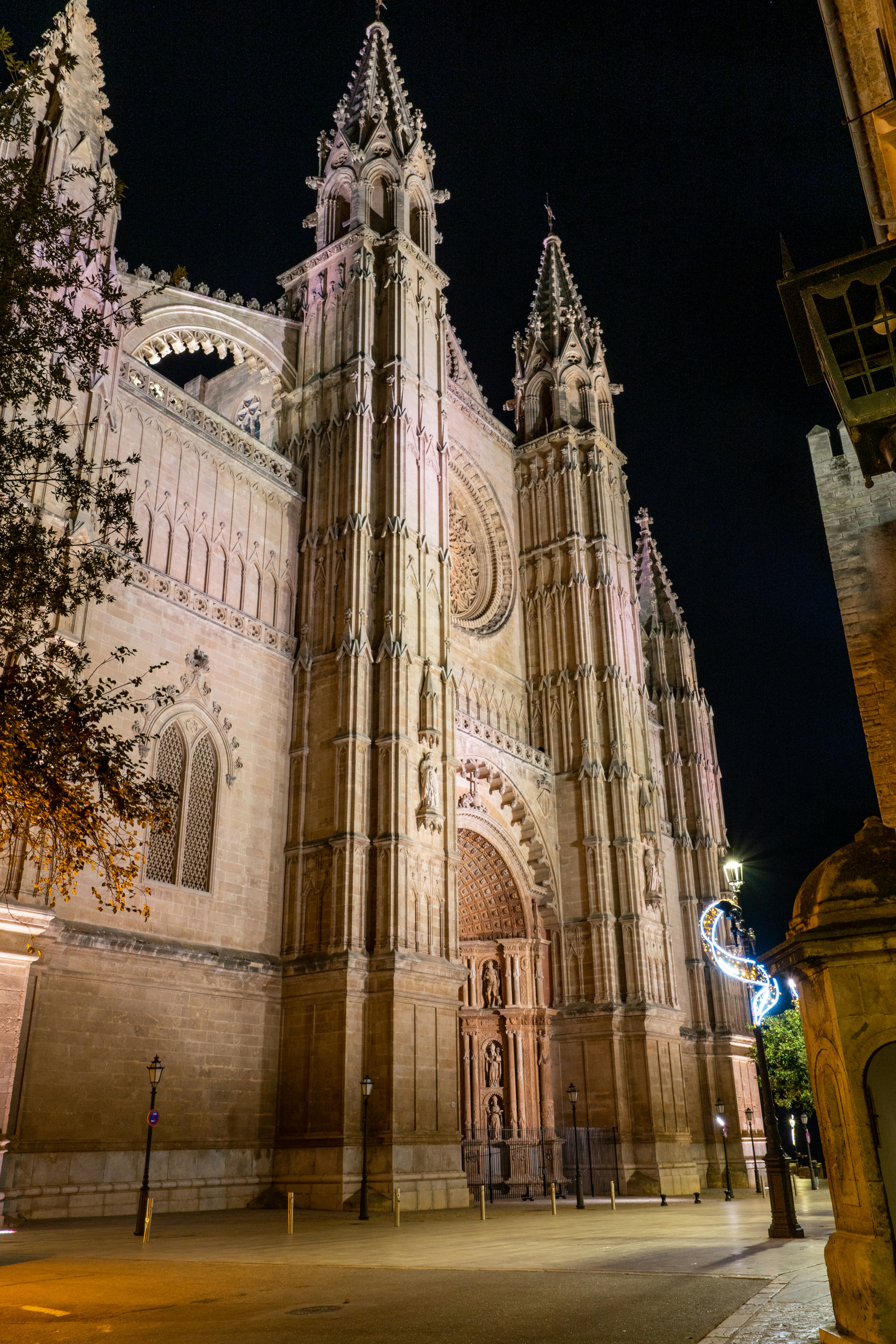 Catedral-Basílica de Santa María de Mallorca de noche