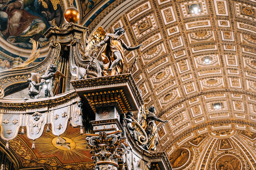 a very ornate building with a clock on the side