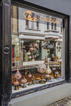 Decorative lamps displayed in a stylish setting.