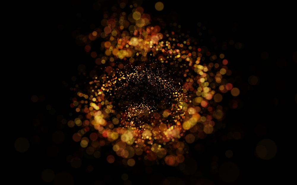 un'immagine sfocata di una spirale di luci