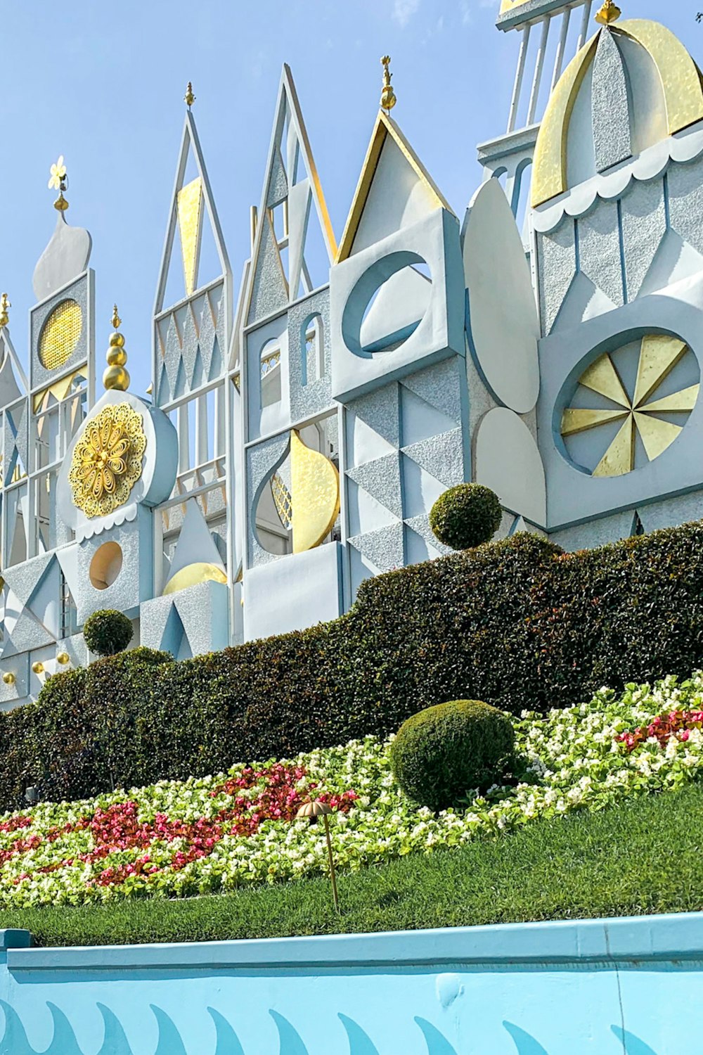 a large building with a clock on the side of it